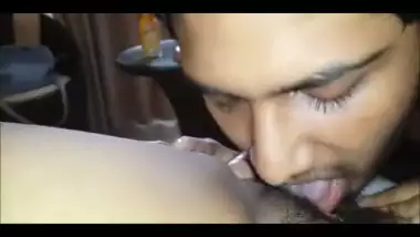 Desi college boy licking puss of his bhabhi