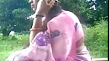 Daring Desi Aunty Sucks Uncles Cock Outside in the Park