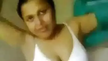 Beautiful desi babe stripping for fun