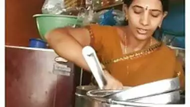 Hot aunty cooking