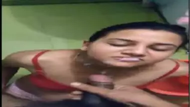 Punjabi sexy aunty sucking dick and drinks cum