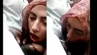 Arab hijab suck in car