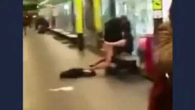 Beautiful girl fucking on railway station