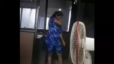 Sexy Telugu Girl Changing Dress At Office