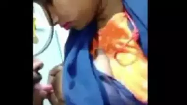 Indian Manager licks his staff’s boobs-nipple in his office