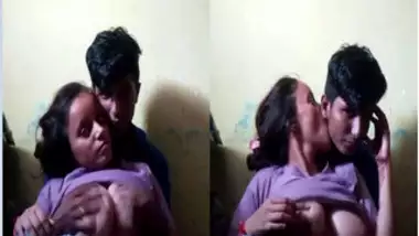 Voluptuous Desi female looks in sex camera while man touches her XXX jugs