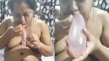 Indian Wife Play with Condom