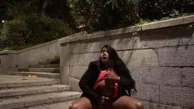 Indian Girl Has Risky Public Orgasm In City Center At Night