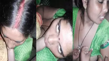 Cheating Dehati Bhabhi giving blowjob to husband’s brother