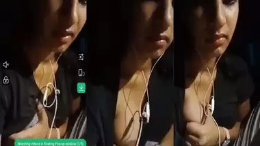 Indian Tiktoker girl showing boobs to her lover