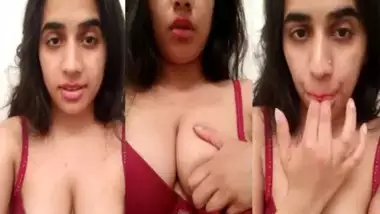 Cute Desi slut fingers her XXX snatch and licks sweet pussy juice